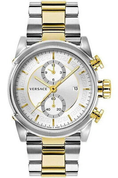 Pre-owned Versace Mans Wristwatch  Vev400419 Steel Bicolored Ijp