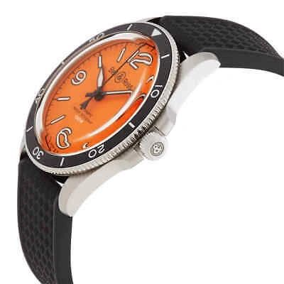 Pre-owned Bell & Ross Bell And Ross Br V2-92 Automatic Orange Dial Men's Watch Br V2-92 Ostsrb