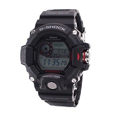 Pre-owned G-shock Casio  Gw-9400j-1jf Master Of Rangeman Triple Sensor Digital Men Watch