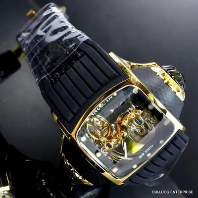 Pre-owned Invicta Vintage Ghost Bridge Automatic Clear Skeletonized Gold 68mm Watch