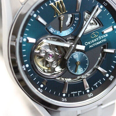 Pre-owned Orient Star Modern Skeleton Rk-av0114e Green Automatic Men's Watch In Box
