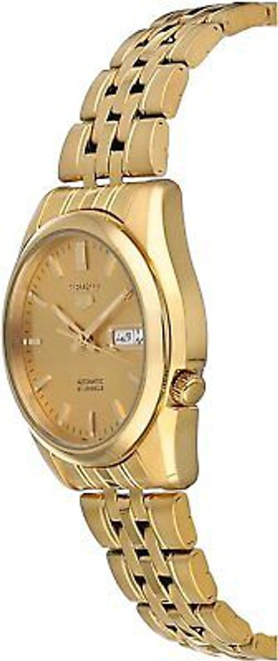 Pre-owned Seiko Men's Snk366k 5 Automatic Gold Dial Gold-tone Stainless Steel Watch