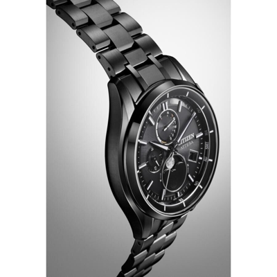 Pre-owned Citizen Attesa By1006-62e Moon Phase Eco-drive Automatic Solar Men's Watch Japan