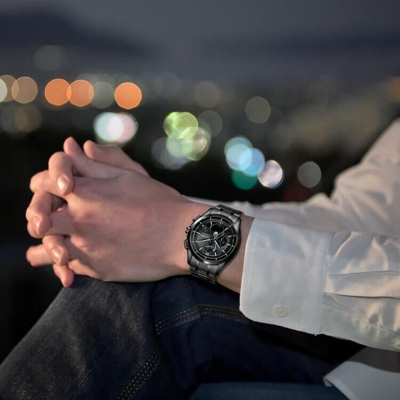 Pre-owned Citizen Attesa By1006-62e Moon Phase Eco-drive Automatic Solar Men's Watch Japan