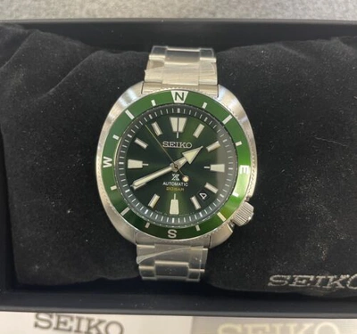 Pre-owned Seiko Prospex Land Turtle Automatic Green Dial Men's Watch Srph15 Made In Japan