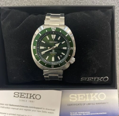 Pre-owned Seiko Prospex Land Turtle Automatic Green Dial Men's Watch Srph15 Made In Japan