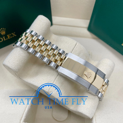 Pre-owned Rolex Datejust 41mm 126333 Fluted Bezel Jubilee Bracelet Black Diamond Dial