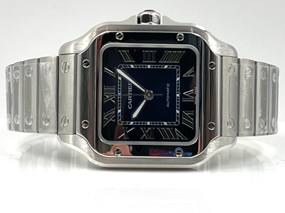 Pre-owned Cartier Santos De  Blue Dial Medium Size 35mm Wssa0063 Unworn 2023