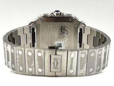 Pre-owned Cartier Santos De  Blue Dial Medium Size 35mm Wssa0063 Unworn 2023