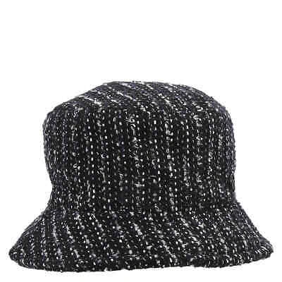 Pre-owned Maison Michel Ladies Black Boucle Jason Bucket Hat, Size Medium