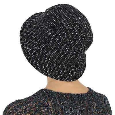 Pre-owned Maison Michel Ladies Black Boucle Jason Bucket Hat, Size Medium