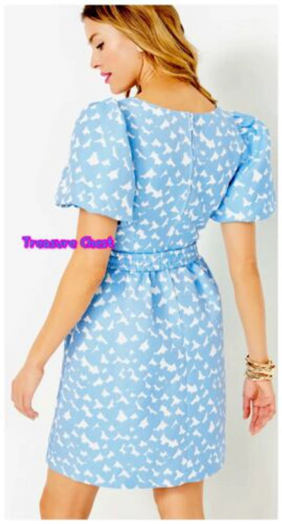 Pre-owned Lilly Pulitzer Kasslyn Dress Bon Bon Blue All Heart ? $278 Size 6,10,12 In Multicolor