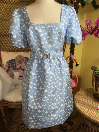 Pre-owned Lilly Pulitzer Kasslyn Dress Bon Bon Blue All Heart ? $278 Size 6,10,12 In Multicolor