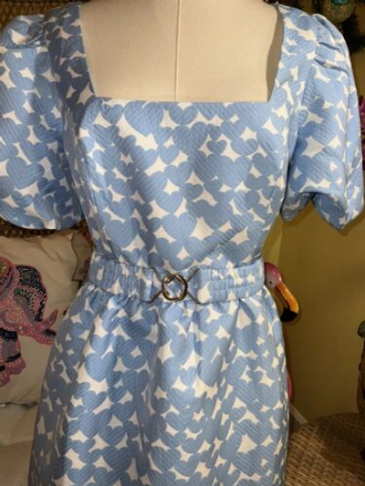 Pre-owned Lilly Pulitzer Kasslyn Dress Bon Bon Blue All Heart ? $278 Size 6,10,12 In Multicolor