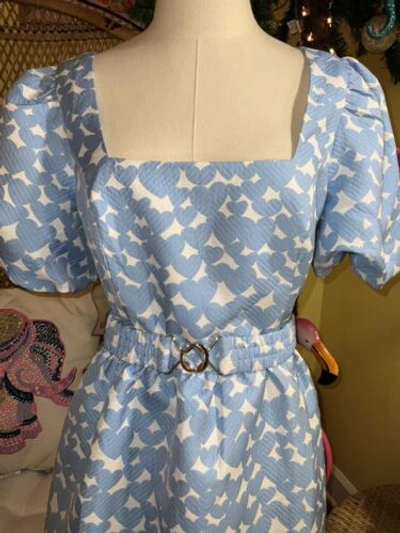 Pre-owned Lilly Pulitzer Kasslyn Dress Bon Bon Blue All Heart ? $278 Size 6,10,12 In Multicolor