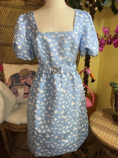 Pre-owned Lilly Pulitzer Kasslyn Dress Bon Bon Blue All Heart ? $278 Size 6,10,12 In Multicolor