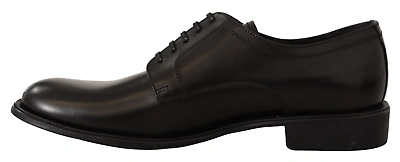 Pre-owned Dolce & Gabbana Elegant Black Leather Formal Derby Shoes