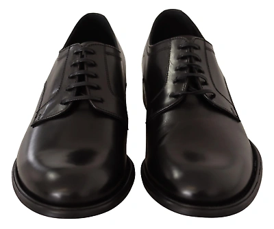 Pre-owned Dolce & Gabbana Elegant Black Leather Formal Derby Shoes