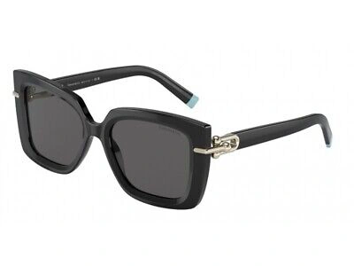 Pre-owned Tiffany & Co Tiffany Sunglasses Tf4199 8001s4 Black Dark Gray Woman