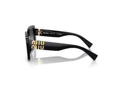 Pre-owned Miu Miu Sunglasses Mu 10ys 1ab5d1 Black Grey In Gray