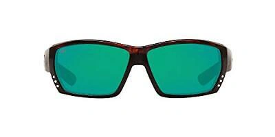 Pre-owned Costa Del Mar Authentic  Sunglasses Tuna Alley Tortoise W/green Lens 62mm "new"