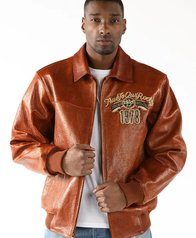 Pre-owned Pelle Pelle True To Our Roots Brown Leather Jacket