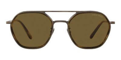 Pre-owned Giorgio Armani Ar 6145 Brushed Gunmetal/brown 53/21/145 Men Sunglasses