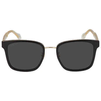 Pre-owned Gucci Grey Square Men's Sunglasses Gg0563skn 001 55 Gg0563skn 001 55 In Gray