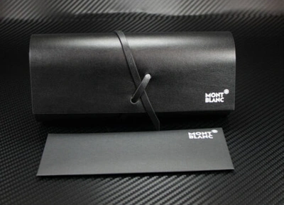 Pre-owned Montblanc Mont Blanc Mb0242s 006 Black Green Men's Extra Large 55 Mm Sunglasses