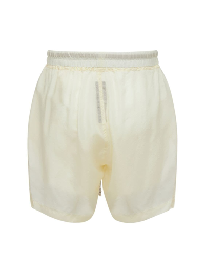 Pre-owned Rick Owens Phleg Cupro Boxer Shorts L Us 34 Waist In White