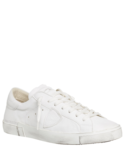 Pre-owned Philippe Model Sneakers Men Prsx Prlu-1012 Blanc Leather Logo Detail Shoes In White