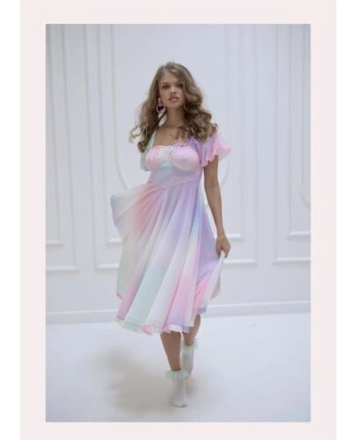 Pre-owned Selkie Pony Nightie Dress Gown Plus Princess Disney 6x Cottage Rainbow Pride Wow In Multicolor