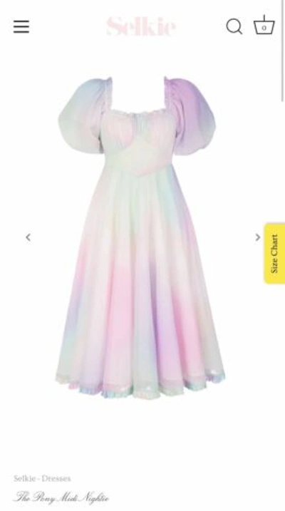 Pre-owned Selkie Pony Nightie Dress Gown Plus Princess Disney 6x Cottage Rainbow Pride Wow In Multicolor