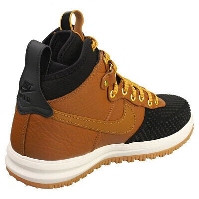 Pre-owned Nike Lunar Force 1 Duckboot Mens Brown Black Fashion Sneakers - 10 Us