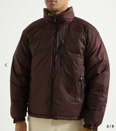 Pre-owned The North Face Men's 92 Reversible Nuptse Jacket/sulphur Ross/co