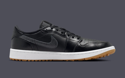 Pre-owned Nike Air Jordan 1 Low "black/gum Medium Brwn/white/anthracite" Men's Golf Shoe