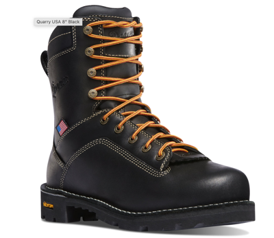VIBRAM Pre-owned Danner 17309 Quarry Usa Boots Waterproof  Sole In Box Free Shipping In Black