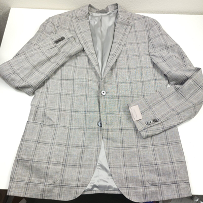Pre-owned Corneliani $1495  Linen Silk Wool Sport Coat Jacket Mens Size Us 38r (italy 48r) In Gray