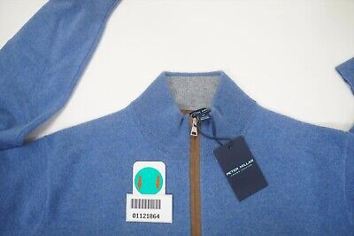 Pre-owned Peter Millar Artisan Cashmere Sweater Mens Medium Vintage Indigo 874a 1864 In Blue