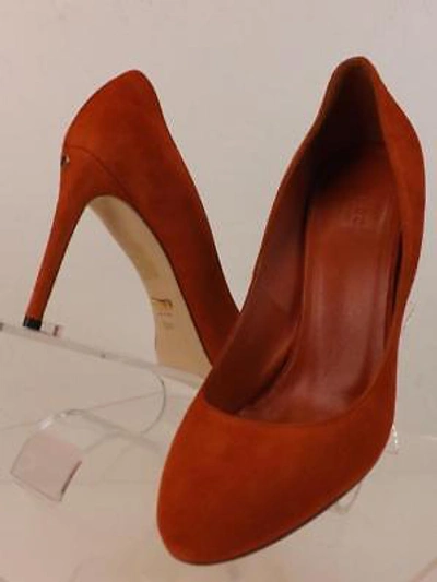 Pre-owned Gucci Jennifer Rust Suede Gold Interlocking Gg Classic Pumps 38 8 338776