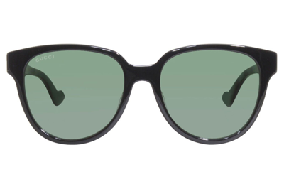 Pre-owned Gucci Original  Sunglasses Gg0960sa 001 Black Frame Green Gradient Lens 55mm