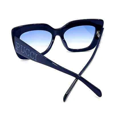 Pre-owned Pucci Emilio  Sunglasses Ep 166 90w Authentic In Blue