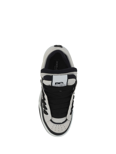 Shop Dolce & Gabbana New Roma Sneakers In Bianco/nero