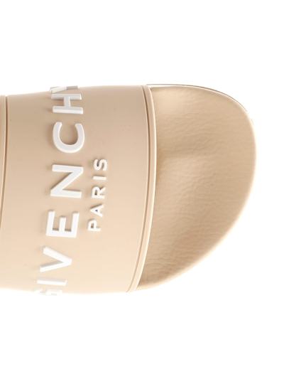Shop Givenchy Rubber Slide With Logo In White