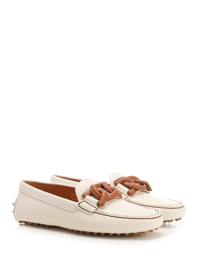 Shop Tod's Gommino Blubble Loafer In White