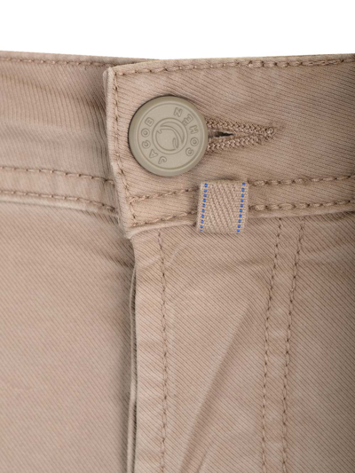 Shop Jacob Cohen Cotton Twill Nick Trousers In Beige