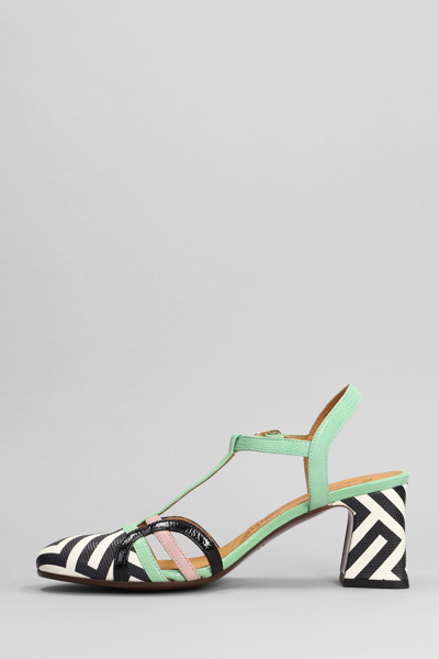 Shop Chie Mihara Fendy Pumps In Green Leather