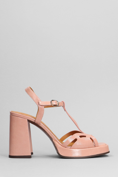 Shop Chie Mihara Zinto Sandals In Rose-pink Leather