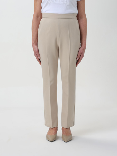 Max Mara Pants  Woman Color Beige In Beige