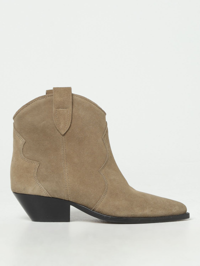 Shop Isabel Marant Flat Ankle Boots  Woman Color Silver